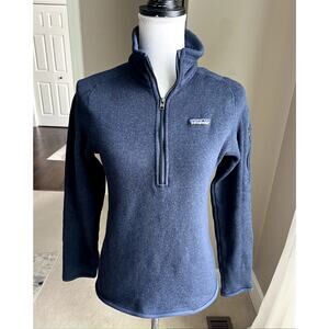 Patagonia blue fleece lined quarterzip pullover size S/M*